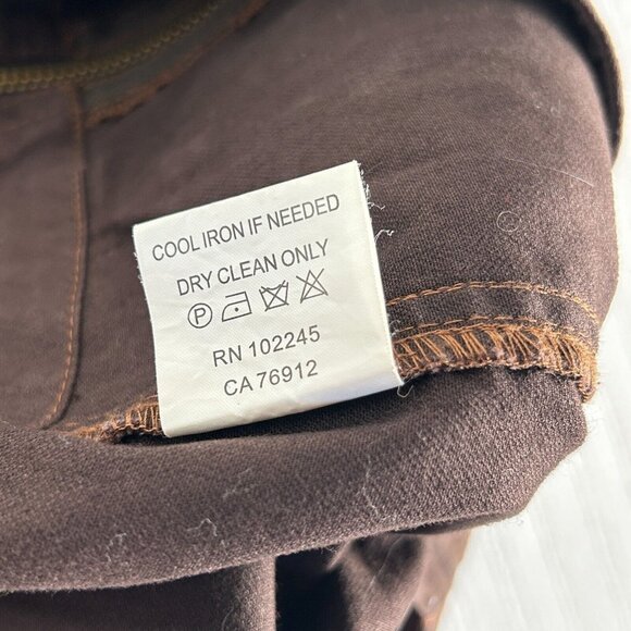 Audrey Talbott Carmel Womens Jean Skirt Size 8 Brown Straight Denim Stretch - Picture 6 of 8